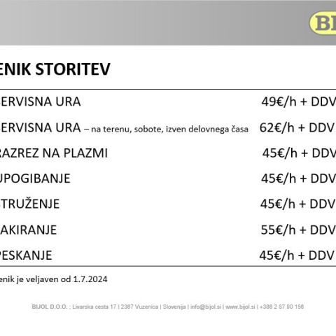 CENIK - OD 1.7.2024 DALJE
