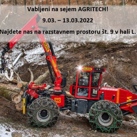 VABLJENI NA SEJEM AGRITECH (9.-13.03.2022)